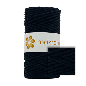 Cuerda Algodón 2mm Makrama 100m Negro