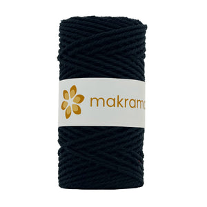 Cuerda Algodón 2mm Makrama 100m Negro