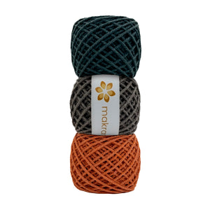 Kit Cuerda Makrama 2mm Colores Varios 3pz
