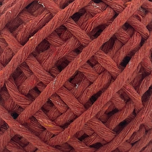 Hilaza Algodón Mini 3mm Makrama 150gr Rojo Arcilla