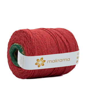 Cuerda Algodón 2mm Makrama 1kg Rojo Cereza