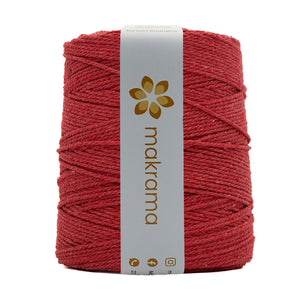 Cuerda Algodón 2mm Makrama 1kg Rojo Cereza