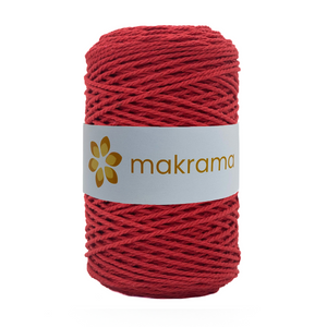 Cuerda Algodón 2mm Makrama 500gr Rojo Cereza