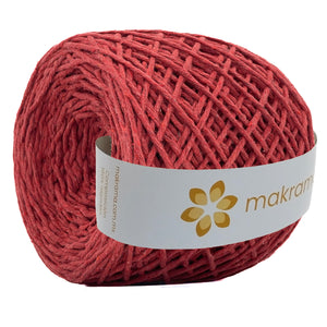 Hilaza Algodón 2mm Makrama 500gr Rojo Cereza