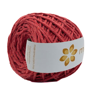 Hilaza Algodón Mini 2mm Makrama 150gr Rojo Cereza