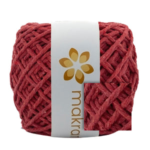 Hilaza Algodón Mini 2mm Makrama 150gr Rojo Cereza