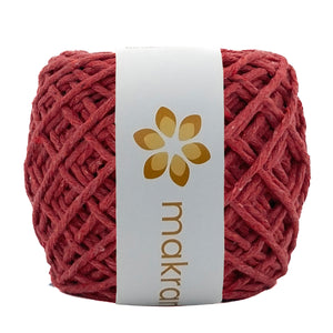 Hilaza Algodón Mini 2mm Makrama 150gr Rojo Cereza