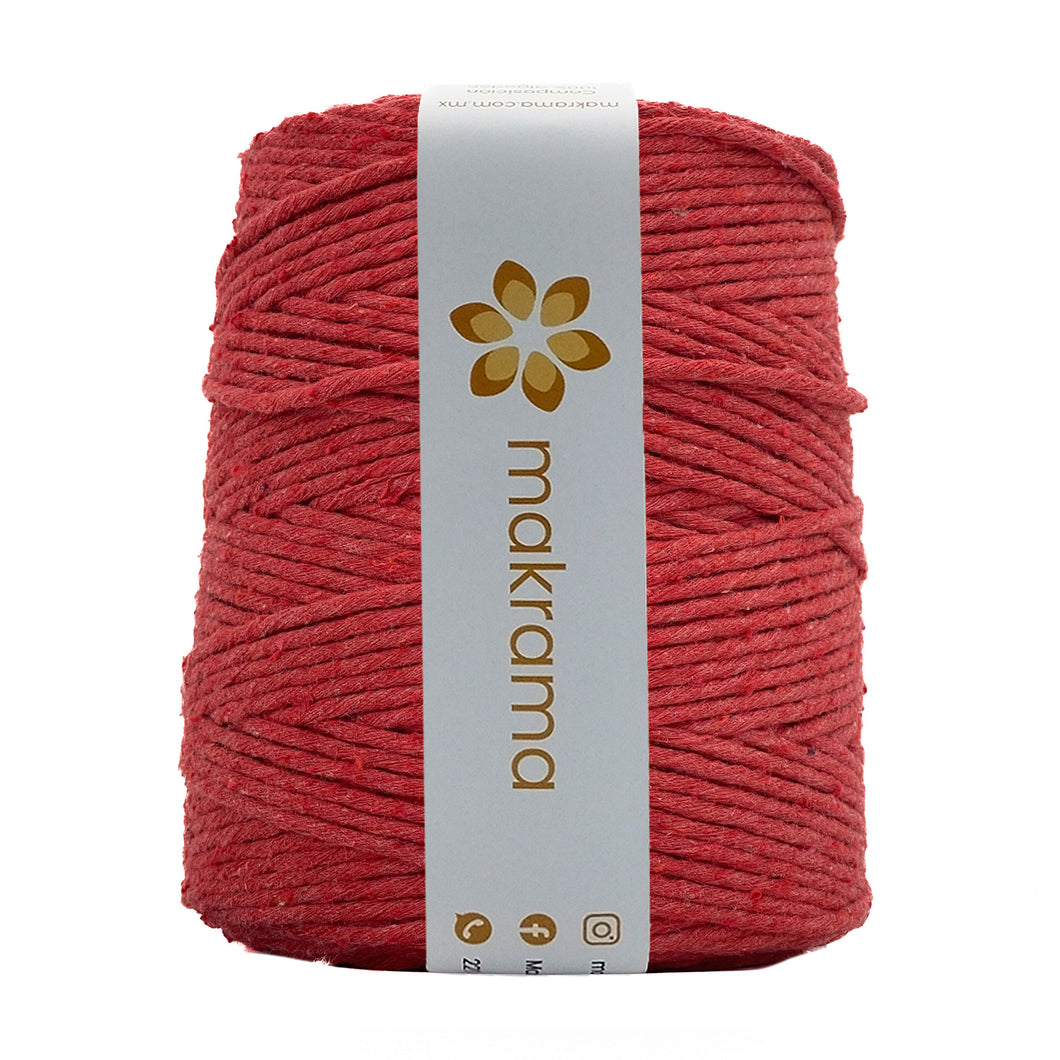 Hilaza Algodón 3mm Makrama 1kg Rojo Cereza