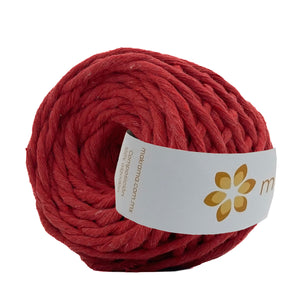 Hilaza Algodón Mini 4mm Makrama 150gr Rojo Cereza