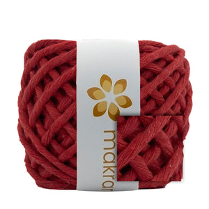 Hilaza Algodón Mini 4mm Makrama 150gr Rojo Cereza