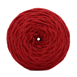 Cuerda Algodón 2mm Makrama 500gr Rojo Intenso