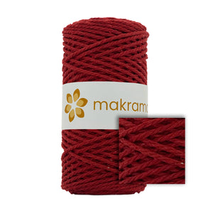 Cuerda Algodón 2mm Makrama 100m Rojo Intenso