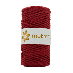 Cuerda Algodón 2mm Makrama 100m Rojo Intenso