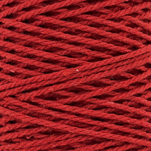 Cuerda Algodón 2mm Makrama 100m Rojo Intenso