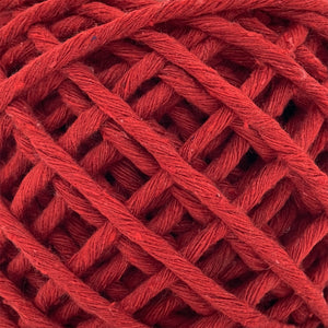 Hilaza Algodón Mini 3mm Makrama 150gr Rojo Intenso