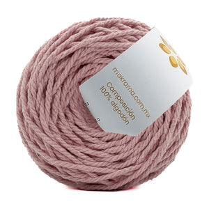 Cuerda Algodón Mini 2mm Makrama 150gr Rosa Claro