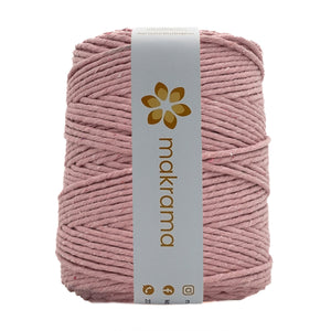 Hilaza Algodón 3mm Makrama 1kg Rosa Claro