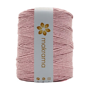 Cuerda Algodón 2mm Makrama 1kg Rosa Claro