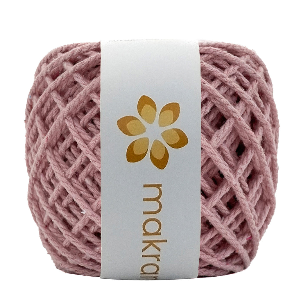 Cuerda Algodón Mini 2mm Makrama 150gr Rosa Claro