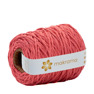 Hilaza Algodón 4mm Makrama 1kg Rosa Coral Intenso