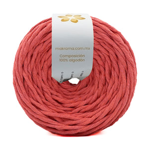 Hilaza Algodón 4mm Makrama 500gr Rosa Coral Intenso