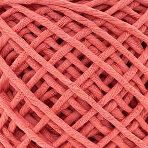 Hilaza Algodón 4mm Makrama 500gr Rosa Coral Intenso