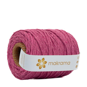 Hilaza Algodón 3mm Makrama 1kg Rosa Floral