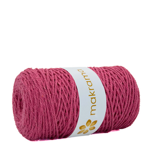 Cuerda Algodón 2mm Makrama 500gr Rosa Fucsia