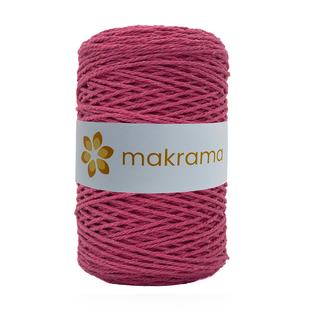 Cuerda Algodón 2mm Makrama 500gr Rosa Fucsia