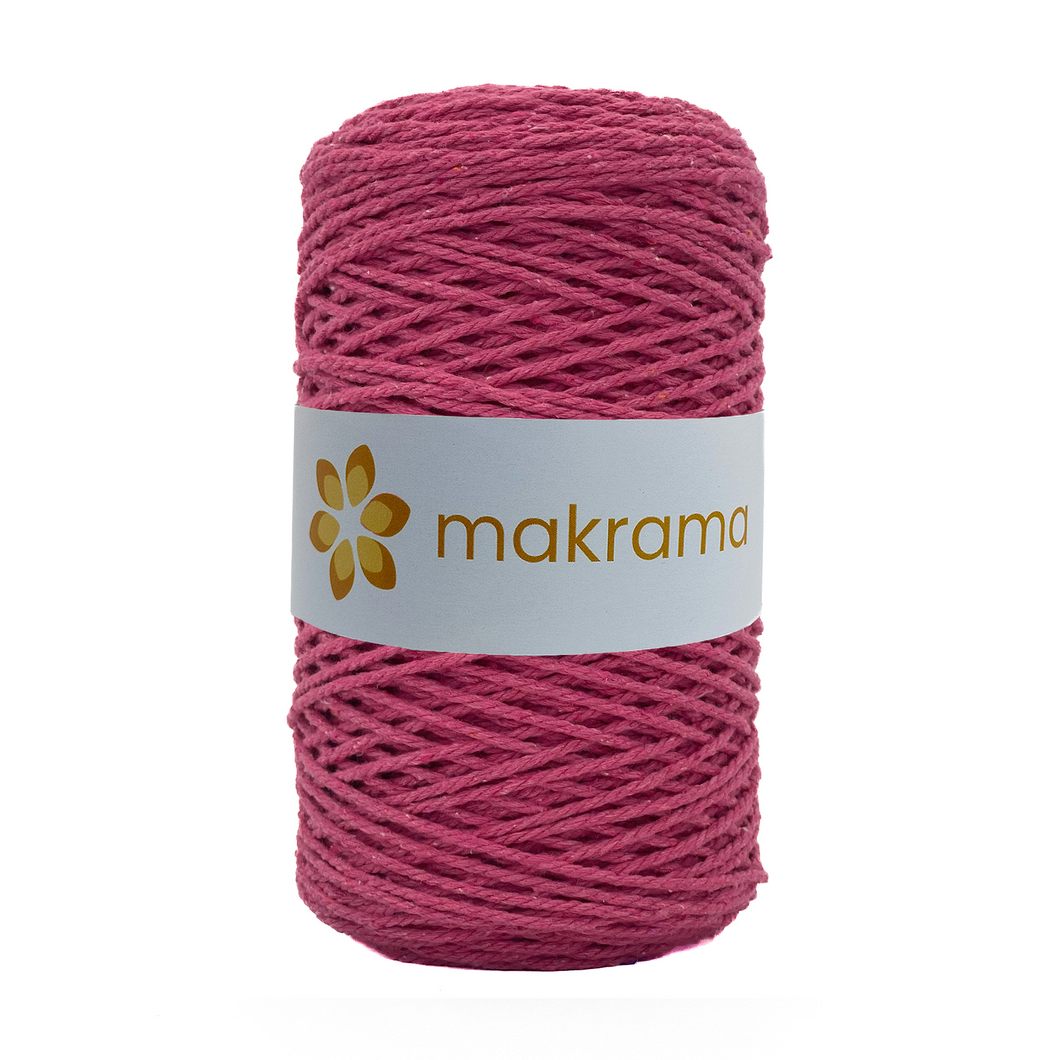 Cuerda Algodón 2mm Makrama 500gr Rosa Fucsia