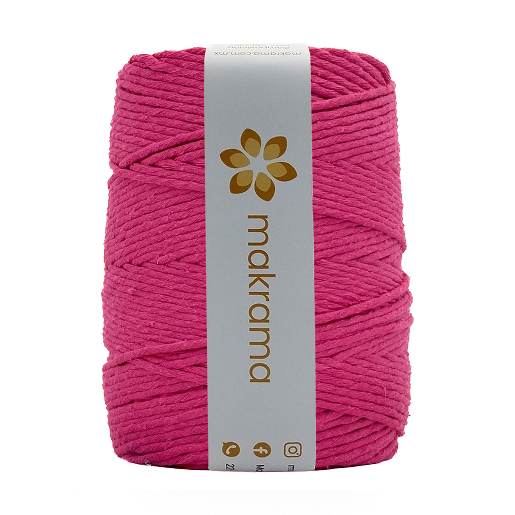 Hilaza Algodón 3mm Makrama 1kg Rosa Fucsia