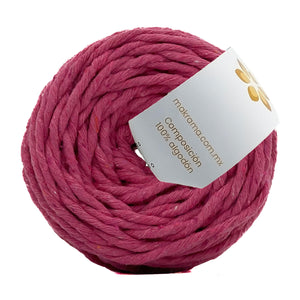 Hilaza Algodón Mini 3mm Makrama 150gr Rosa Fucsia