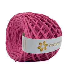 Cargar imagen en el visor de la galería, Hilaza Algodón 4mm Makrama 500gr Rosa Fucsia
