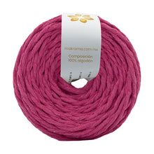 Cargar imagen en el visor de la galería, Hilaza Algodón 4mm Makrama 500gr Rosa Fucsia
