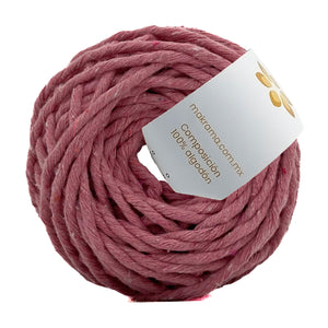 Hilaza Algodón Mini 3mm Makrama 150gr Rosa Intenso