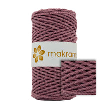 Cargar imagen en el visor de la galería, Cuerda Algodón 2mm Makrama 100m Rosa Magenta
