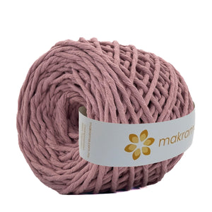 Hilaza Algodón 4mm Makrama 500gr Rosa Pálido