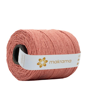 Cuerda Algodón 2mm Makrama 1kg Rosa Salmón