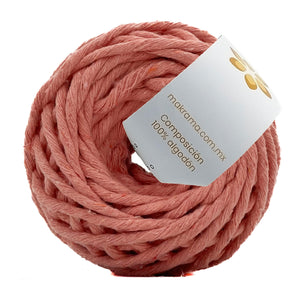 Hilaza Algodón Mini 3mm Makrama 150gr Rosa Salmón