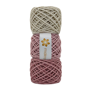 Kit Cuerda Makrama 2mm Colores Varios 3pz