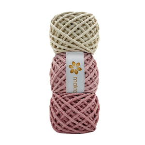 Kit Hilaza Algodón 3mm Makrama Colores Varios 3pz