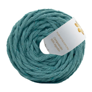 Hilaza Algodón Mini 3mm Makrama 150gr Verde Aqua Claro