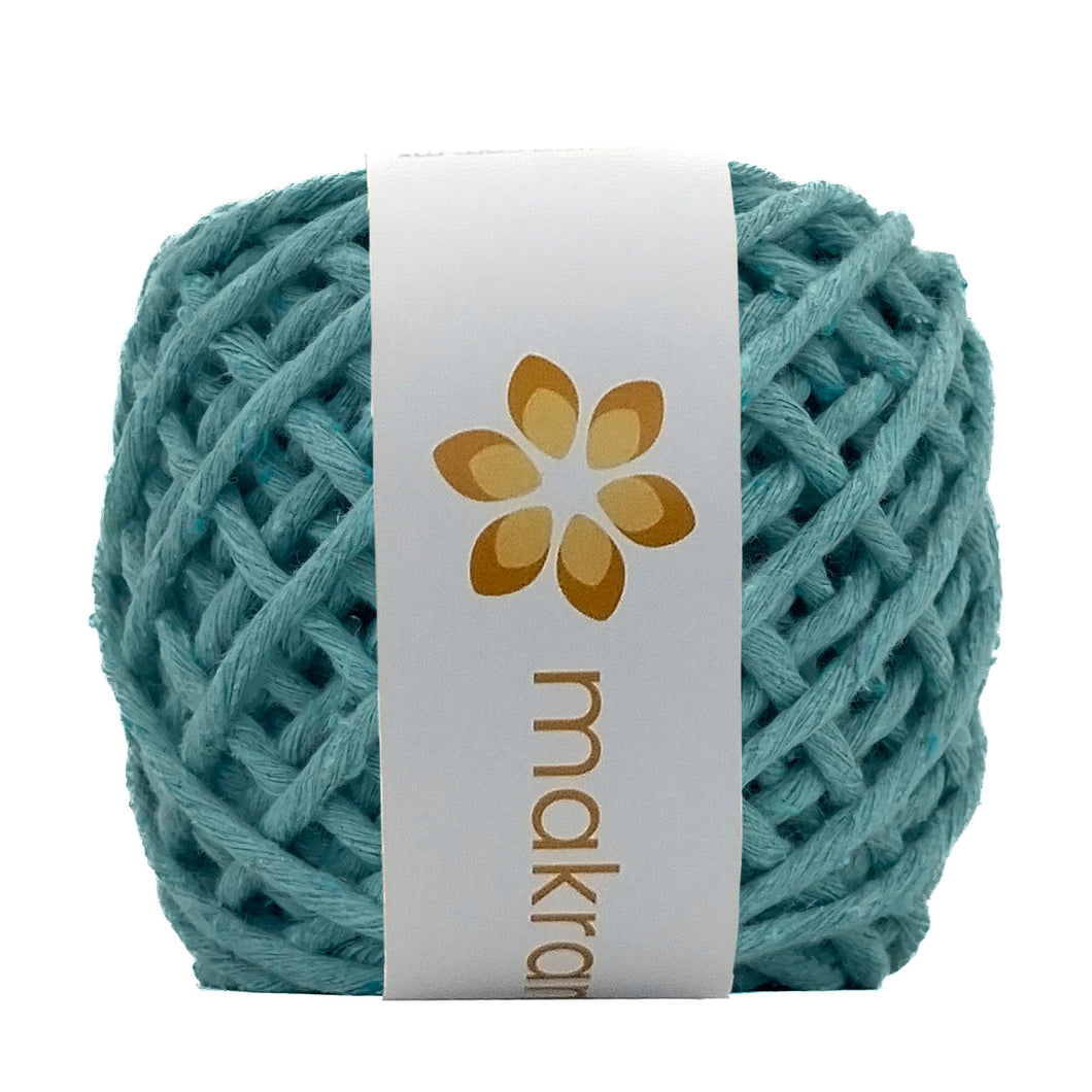 Hilaza Algodón Mini 3mm Makrama 150gr Verde Aqua Claro