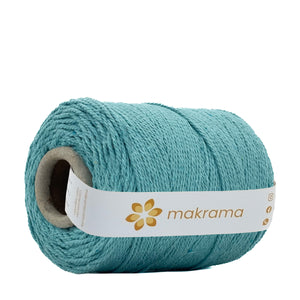 Cuerda Algodón 2mm Makrama 1kg Verde Aqua