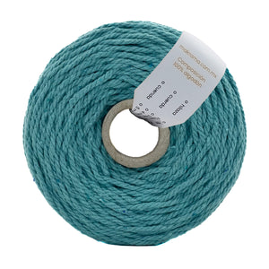 Cuerda Algodón 2mm Makrama 1kg Verde Aqua