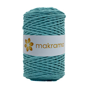 Cuerda Algodón 2mm Makrama 500gr Verde Aqua