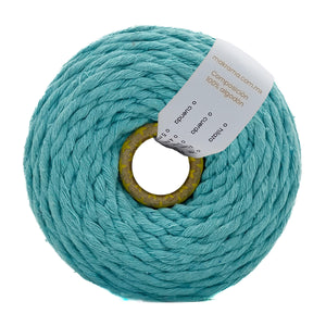 Hilaza Algodón 3mm Makrama 1kg Verde Aqua