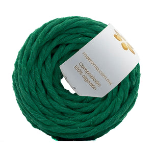 Hilaza Algodón Mini 4mm Makrama 150gr Verde Jungla