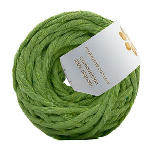 Hilaza Algodón Mini 3mm Makrama 150gr Verde Lima