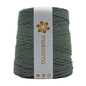 Cuerda Algodón 2mm Makrama 1kg Verde Militar